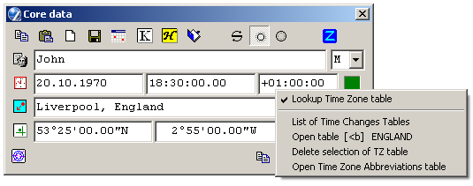 Event data window